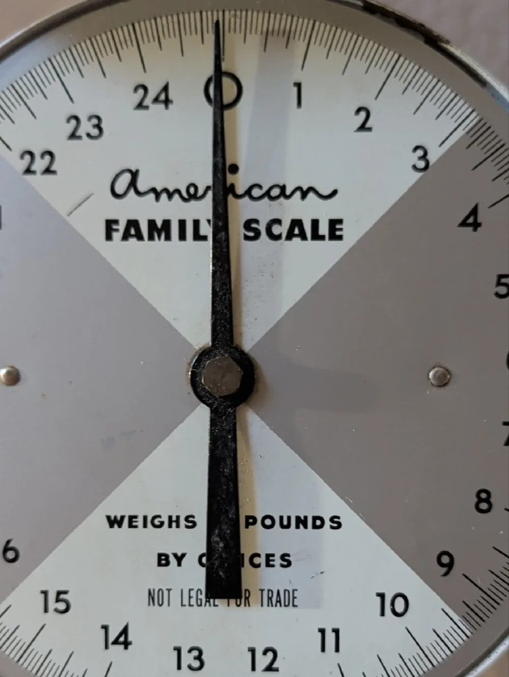 Vintage American Family White Kitchen Scale